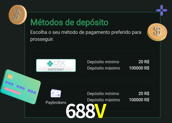 O cassino 688Vbet oferece uma grande variedade de métodos de pagamento